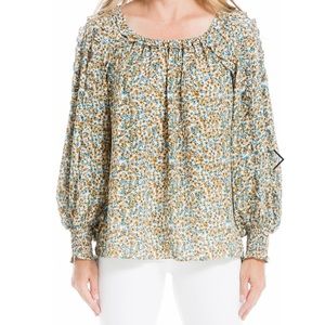 ✨5 FOR $25✨ Max Studio Long Sleeve Ruched Cuff Blouse In Ivgldbor